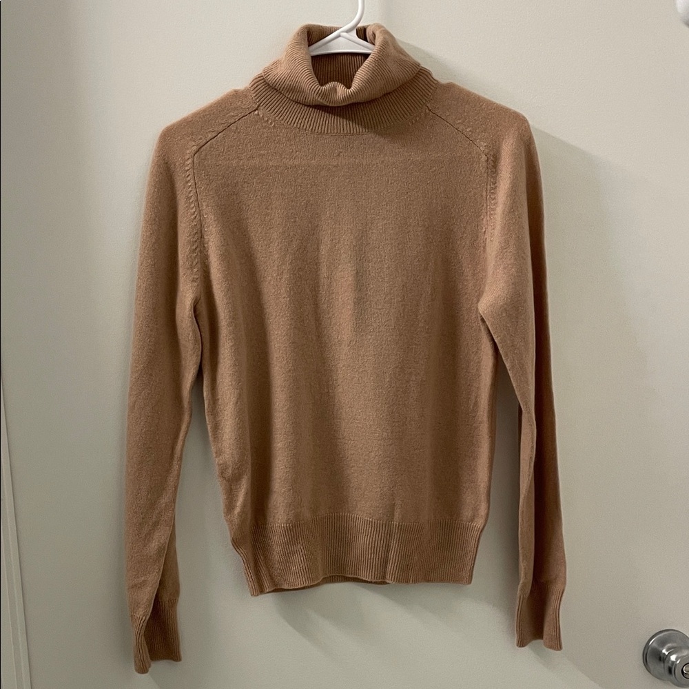 Ann Taylor 100%Cashmere Camel Cowl Neck Sweater. NWT!